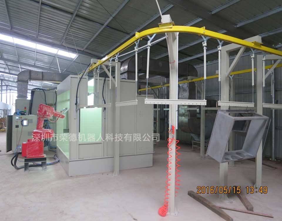 機(jī)器人噴涂生產(chǎn)線試噴底漆面漆測試